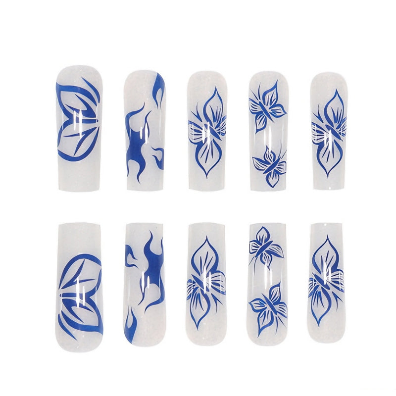 24 PCS Blue Butterfly Art