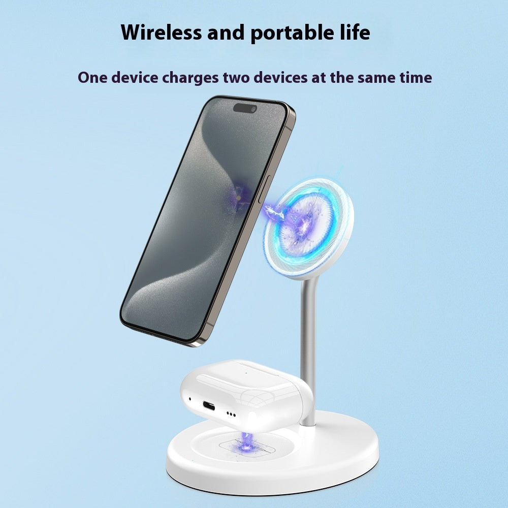 Three-in-one rotating wireless charger