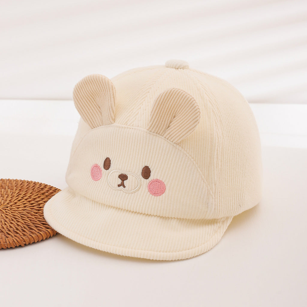 Style Baby coton Flannel Soft-brimmed Casquette de baseball avec cartoon mignon broderie pour animaux de compagnie pour S