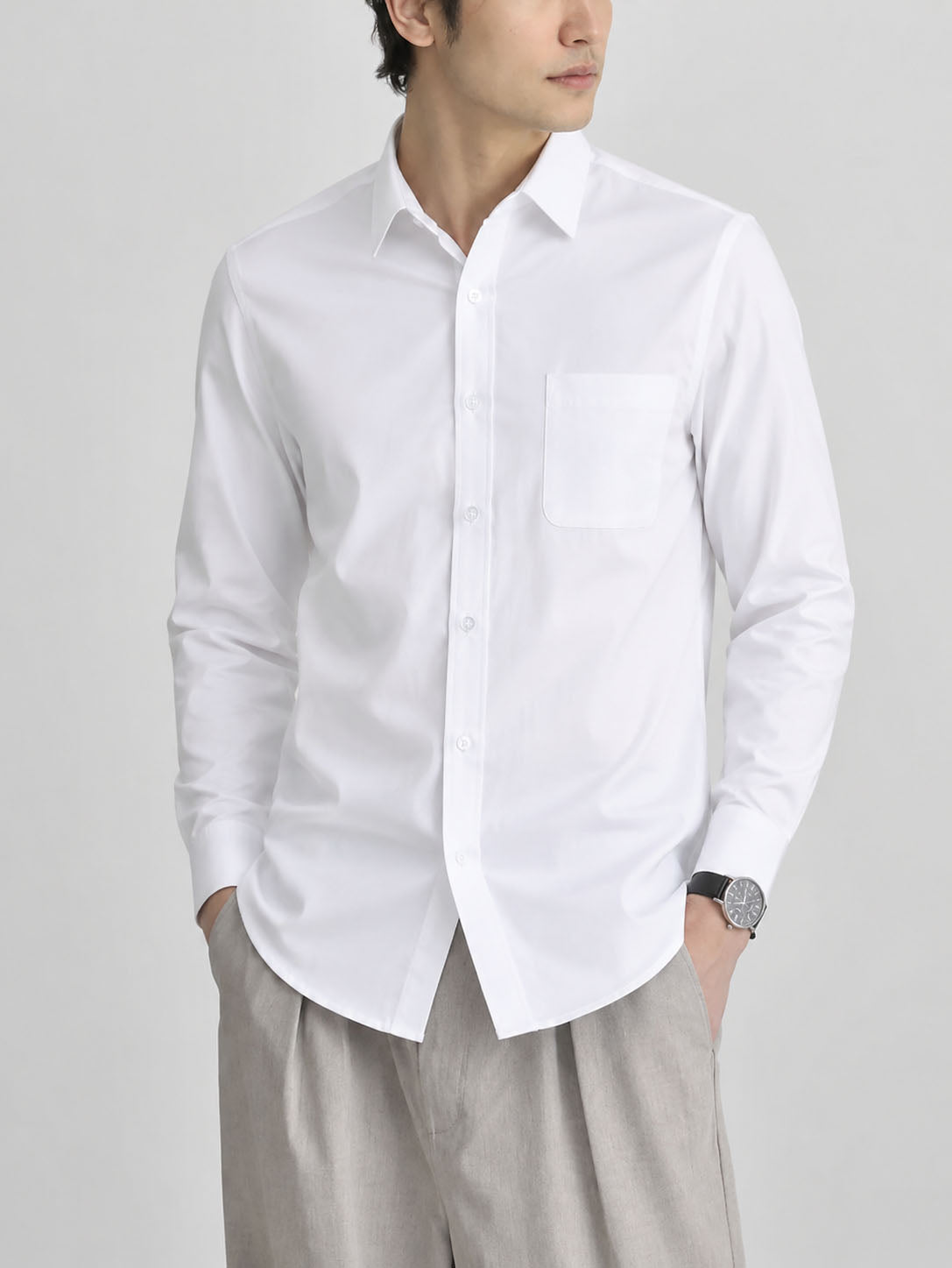 Chemise - Chemise décontractée pour homme à manches longues pleines en plein air