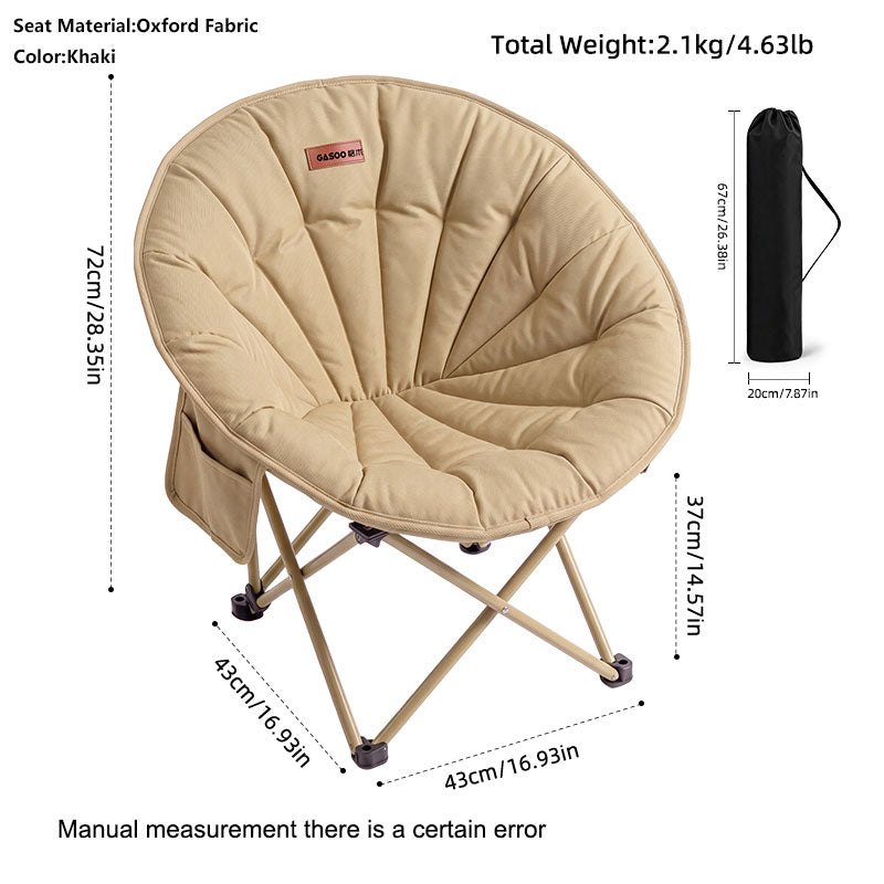 Chaise pliante en forme de soucoupe Shell pliable