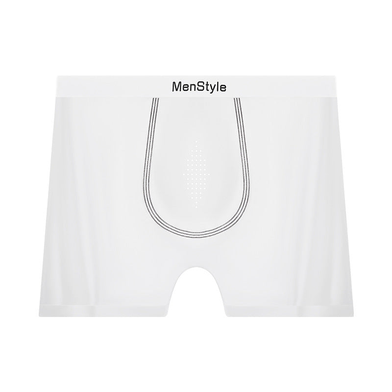 Satin Ice Silk Breathable Unife-layer Bottom Crotch Seamless Boxers
