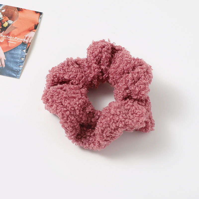 Autumn And Winter Plush Large Intestine Hair Ring Internet Celebrity Lamb Hair Ring Coréen