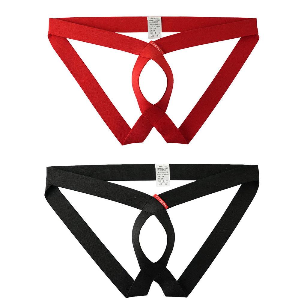 Hommes Sexy Hollowed-out slips personnalisés Stylish T-back Thongs élégants pour un bold moderne