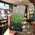 Gradient Edge Diamond Case Téléphone Starry Sky Strass