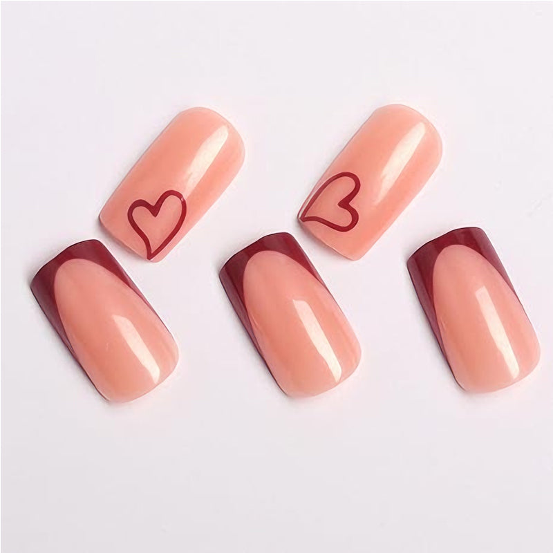 24 PCS Saint Valentin presse sur les ongles