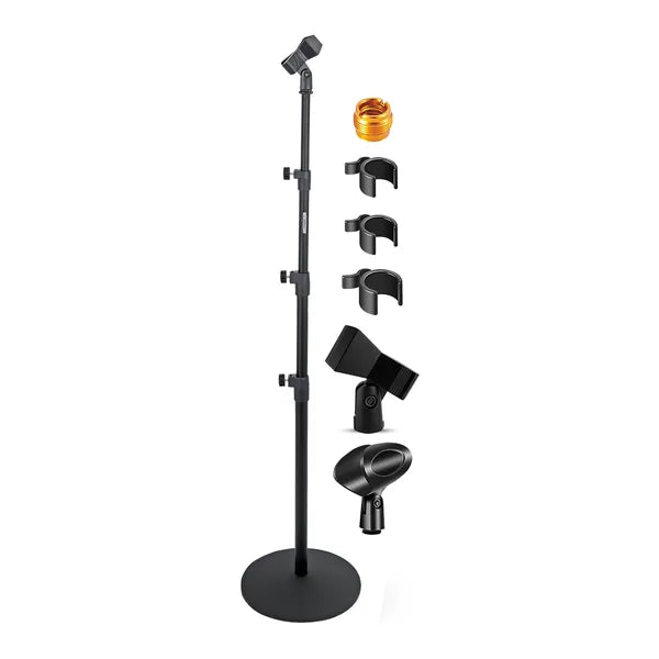 5 Support de microphone de base de niveau 3 réglable en hauteur 24-67" W