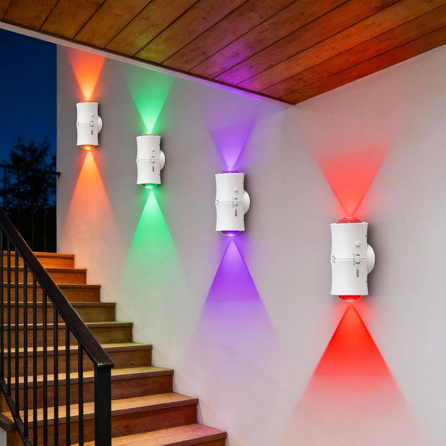 4pcs détecteur de mouvement lumière de nuit rechargeable