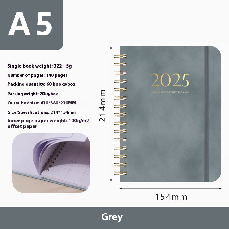 Carnet de notes en métal portable en cuir