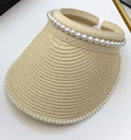 Perle creux haut chapeau-riz blanc-M taille-1 pièce