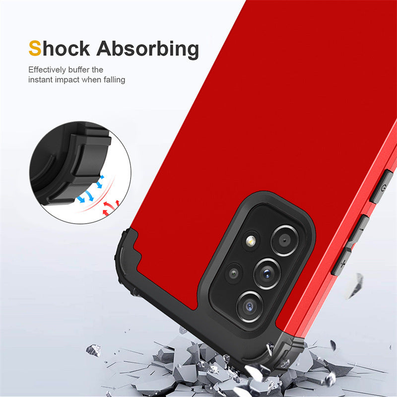 Silicone PC 3-en-un Étui de téléphone tout inclus résistant à la chute
