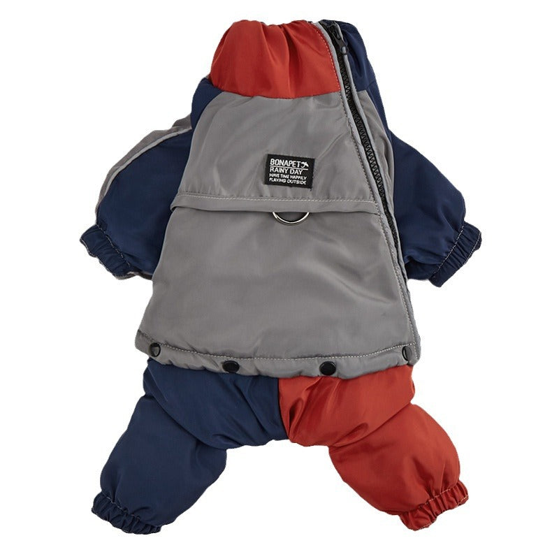 Animaux d'hiver couleur matching coton rembourré vêtements chien moyen grand chien chaud et confortable