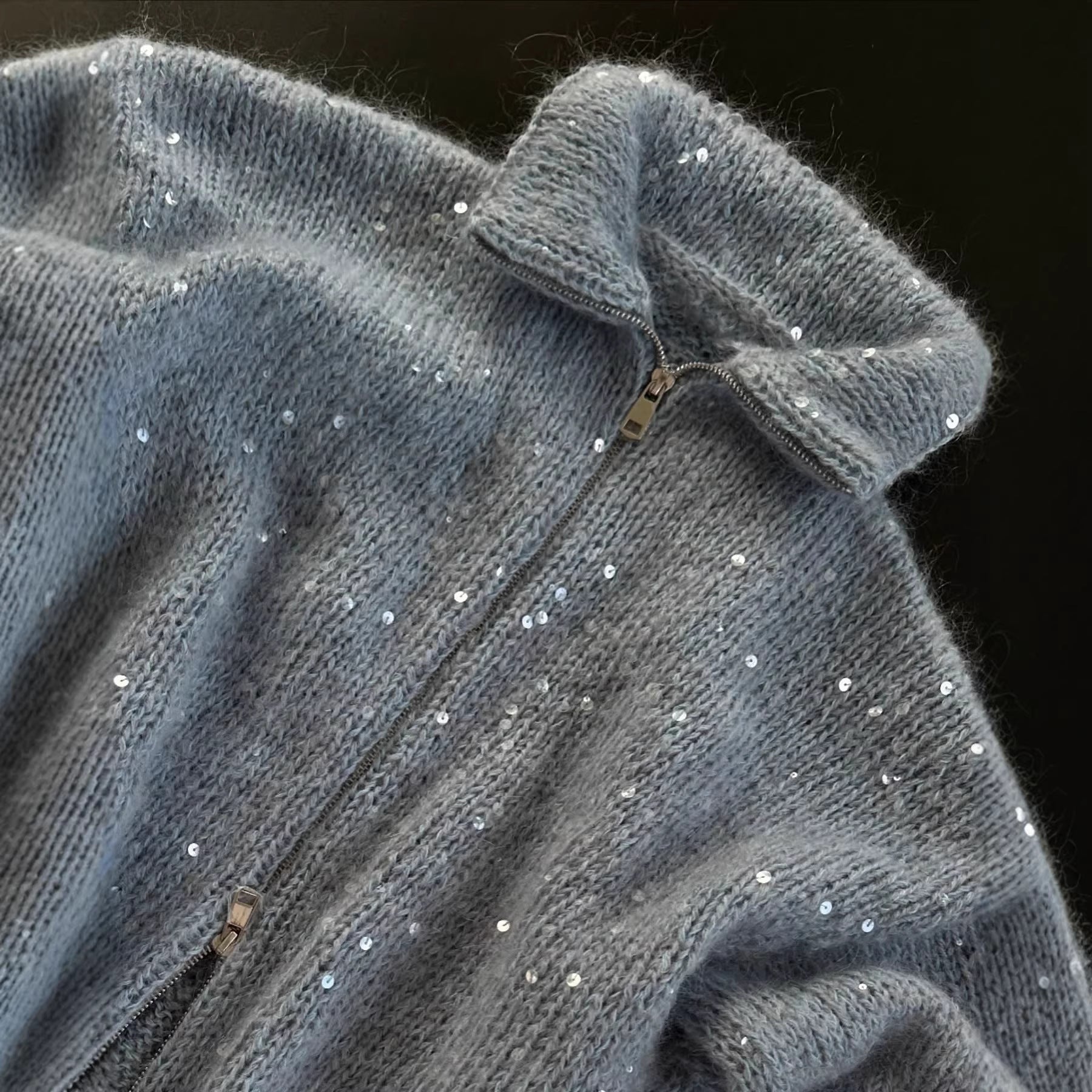 Chandail de cardigan cousu à la mode pour femmes