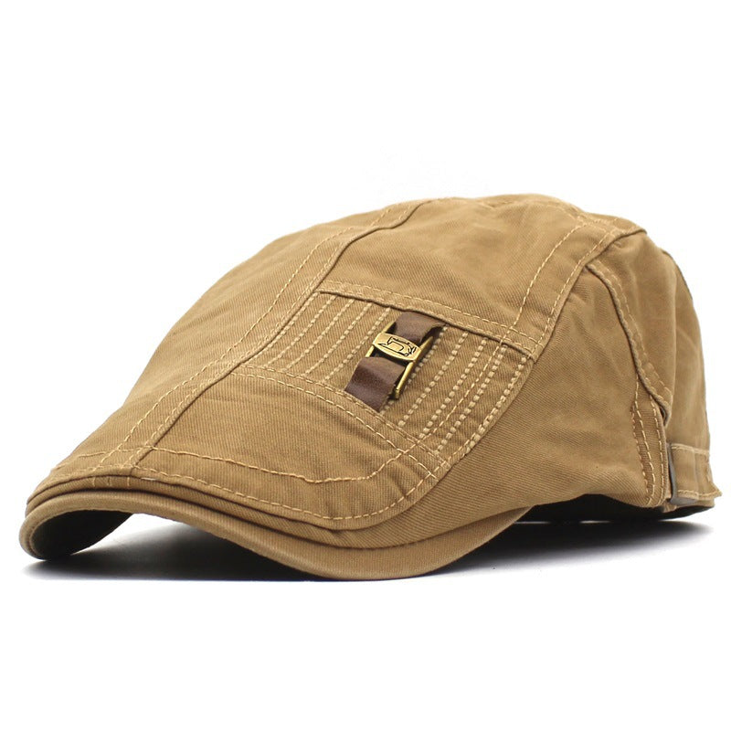 Bracelet en cuir Jeans Button Hommes et femmes Retro Peaked Cap