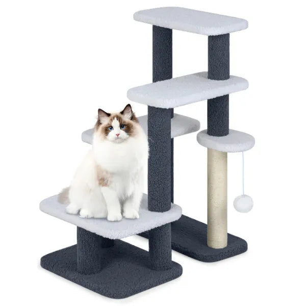 2-in-1 Cat Stairs & Tree with Sisal Scratching Post