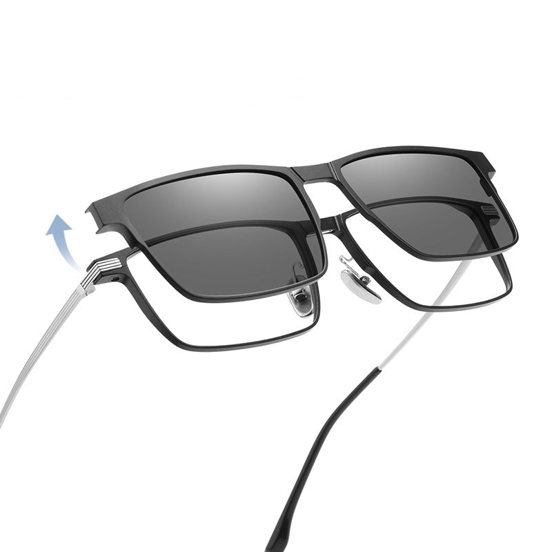 Lunettes de soleil Uv Protection Kit d'aspiration magnétique Miroir Myopia Cadre polarisé