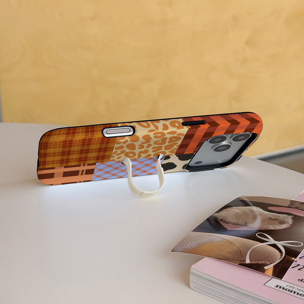 Meilleure vente Film et stand Two-in-one Phone Case