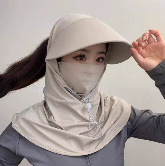Masque de protection solaire pleine face Blocking UV Respirant Visage unique pour vélo