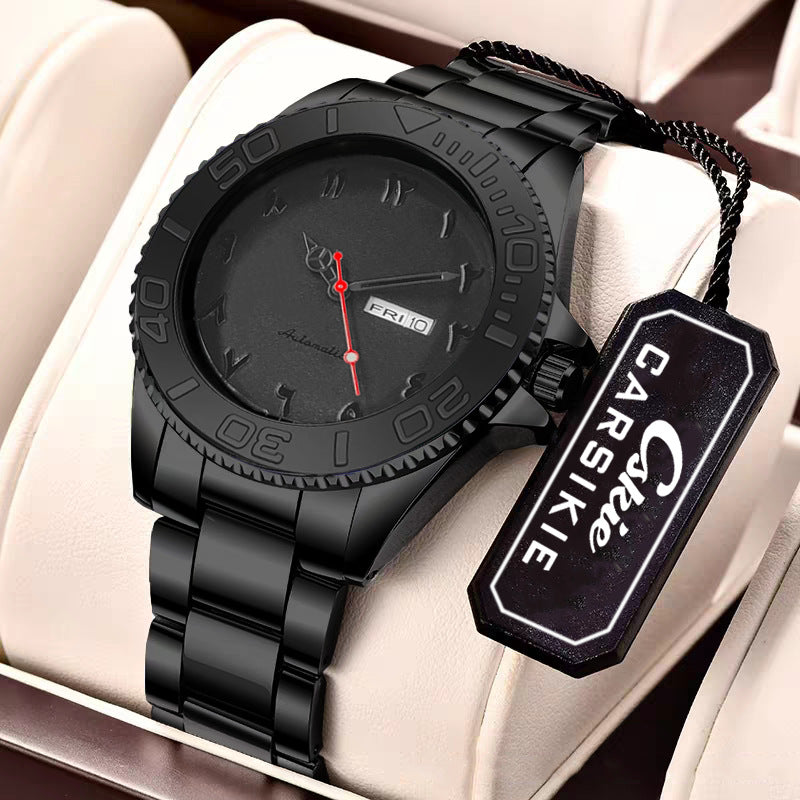 Montre mécanique sport homme lumineux avec affichage de la date et résistance à l'eau