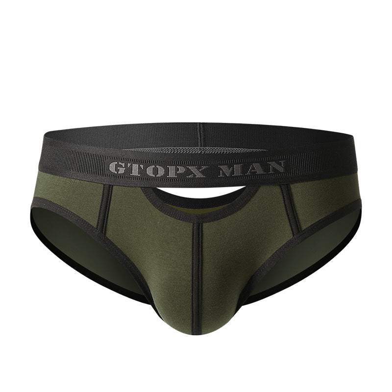 Low Waist hommes Skylight avant et l'ouverture arrière slips sexy