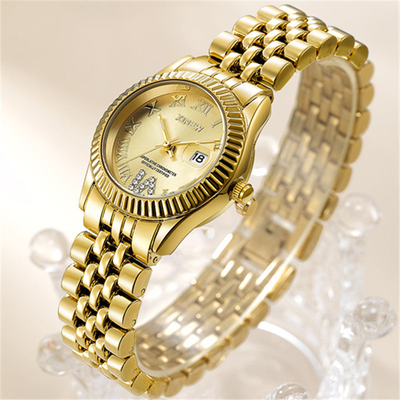 Ceinture d'alliage occasionnel de mode pour enfants Calendrier Montre Quartz
