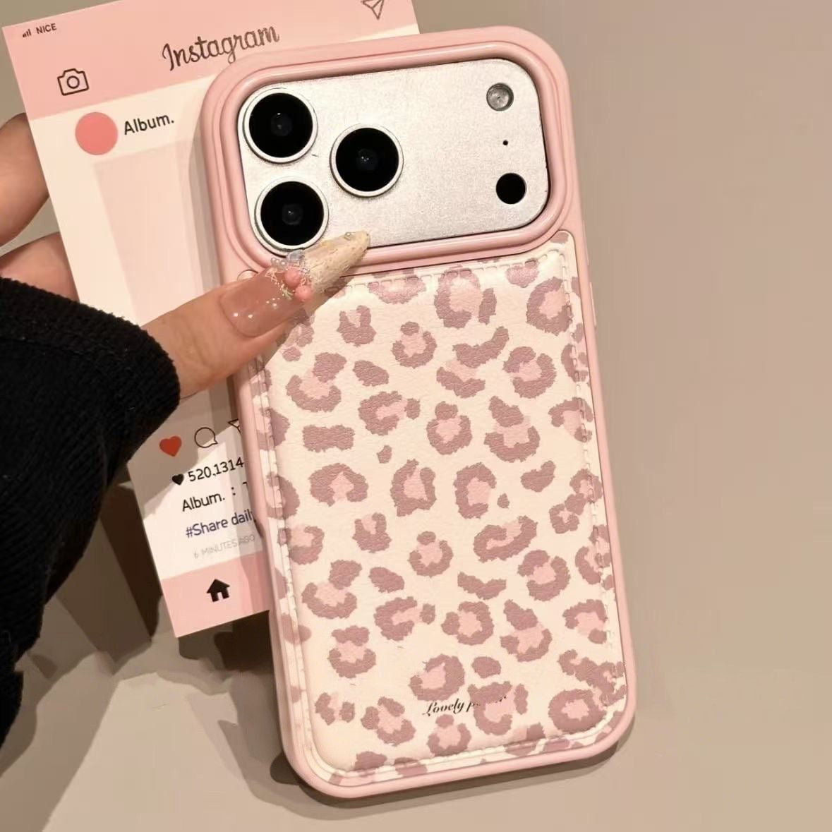 Leopard-print Cute 17 Pro Max affaire de téléphone