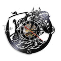Texte ancien Charm Warrior Vinyl Record Horloge murale