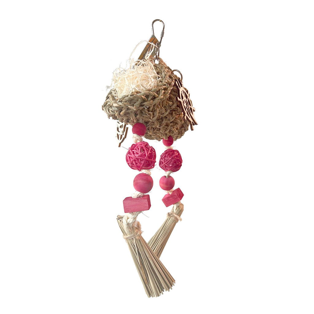 Parakeet Toys Adventure Series Pirate Hat Jouet d'oiseau fait main Jouet de perroquet pour l'alimentation