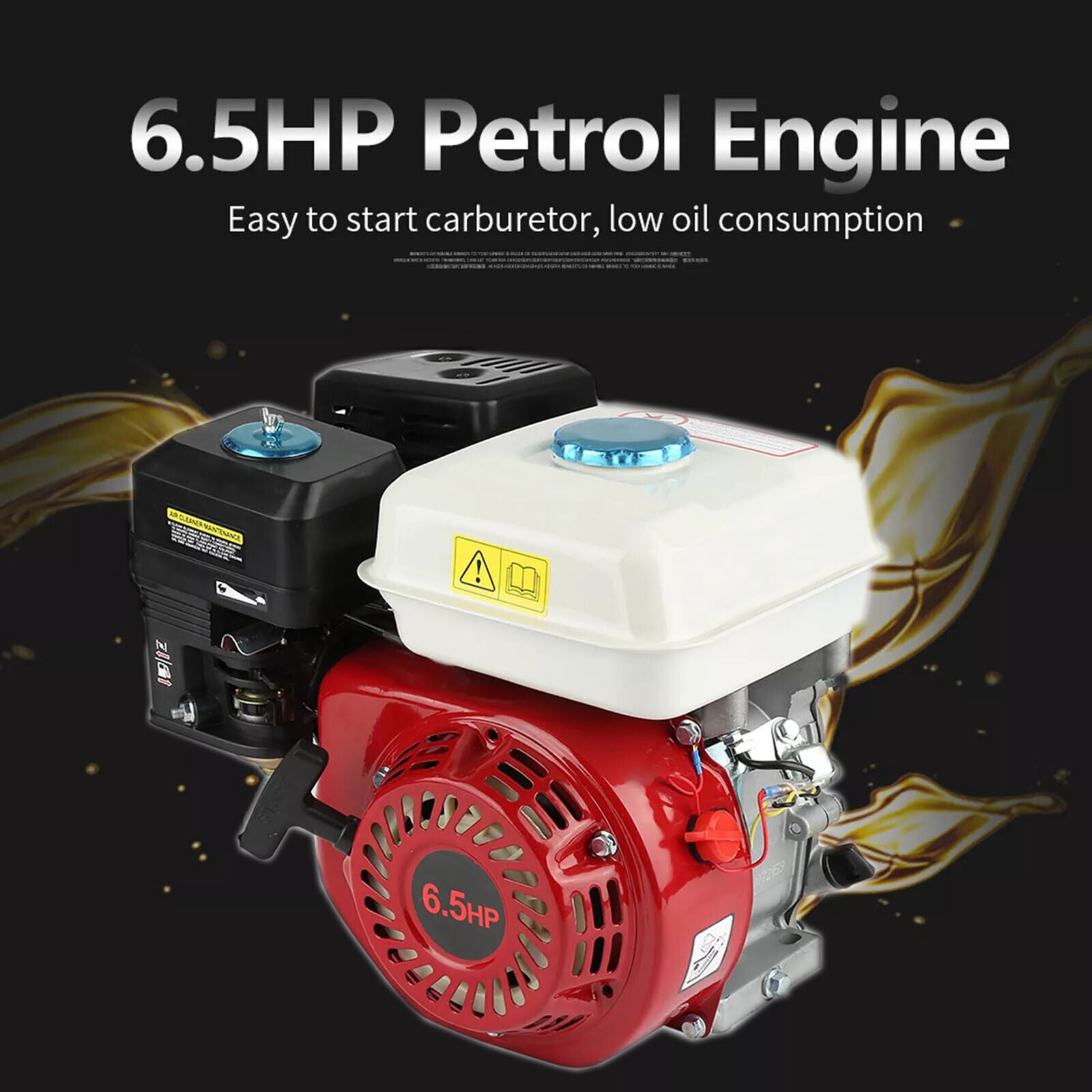 Pour H Onda GX200 4-Stroke 6.5HP 3.6L Moteur de remplacement de moteur à essence