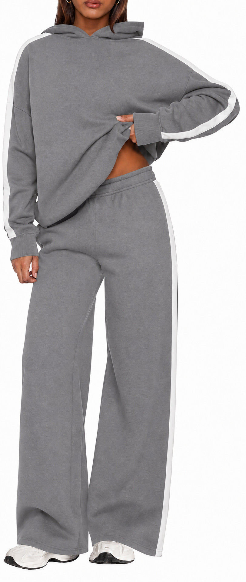 Pantalon à capuche et pantalon à jambes larges, deux pièces