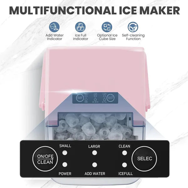Countertop ice maker with handle