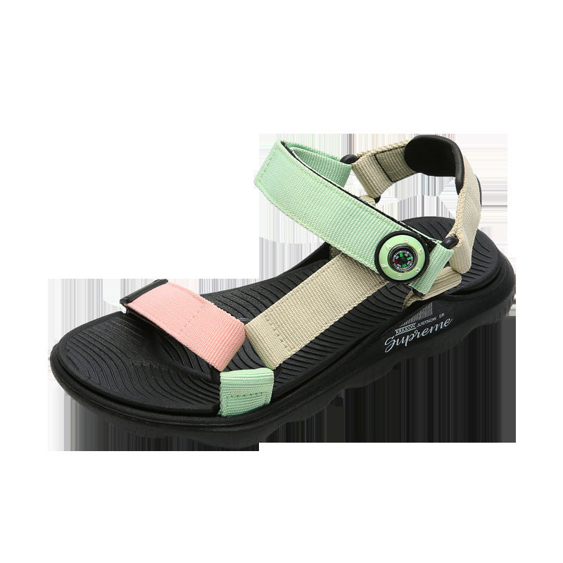 Sandales de plage de Webbing pour enfants couleur bonbons