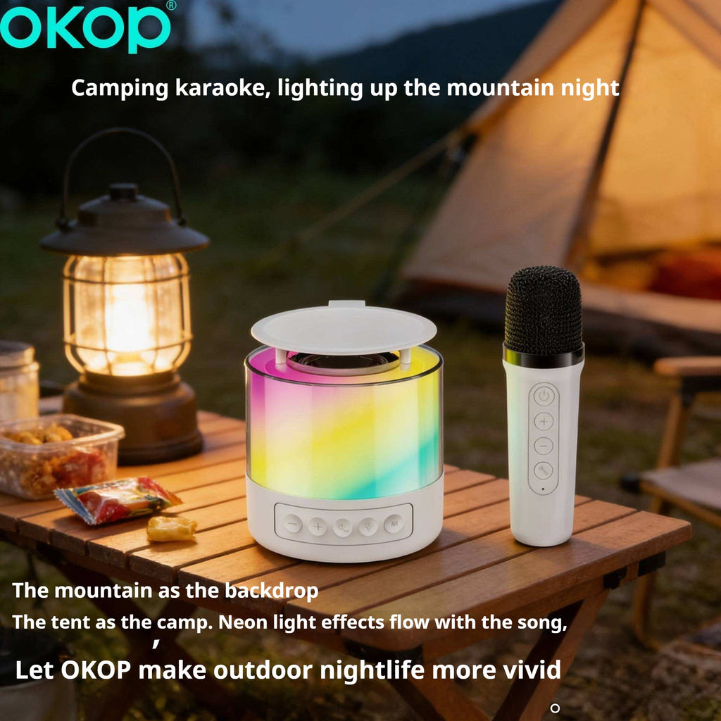 KP-K04 Microphone sans fil pour haut-parleur Bluetooth sans fil avec lumières