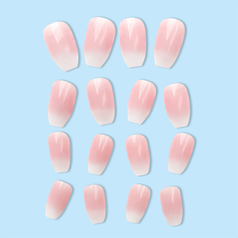 Stickers 24 Pièces d'art à ongles en forme de cercueil en rose Gradient