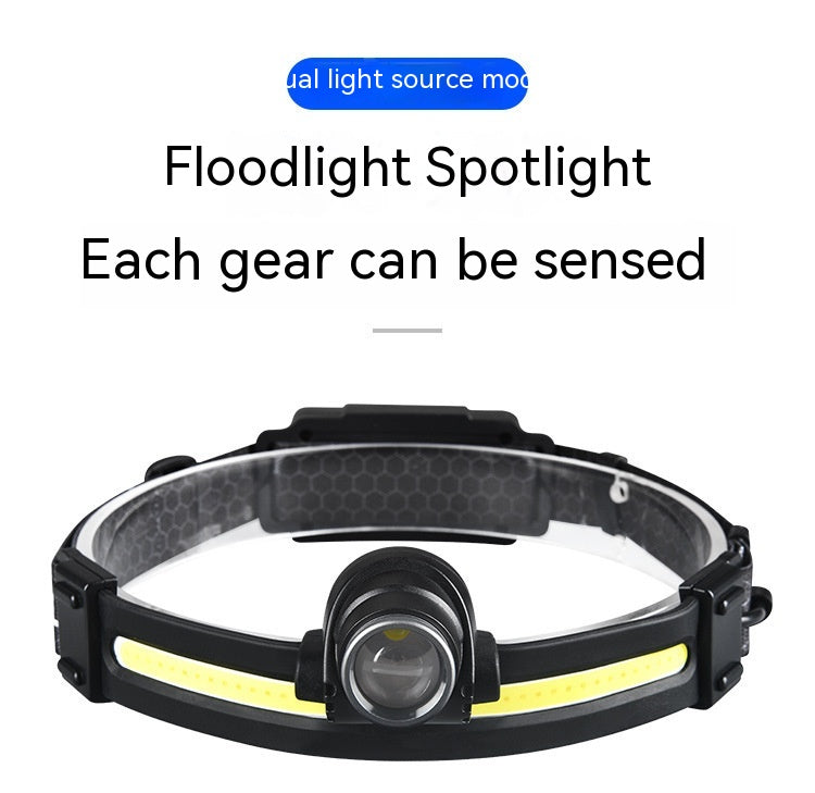 Multifonctionnel Silicone Night Running Induction télescopique Zoom Outdoor Led Emergency Lig