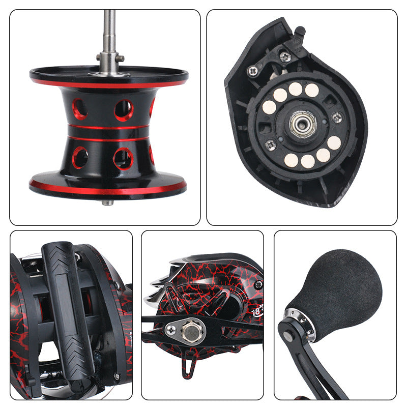 Baitcasting Pêche Bobine Bait Casting roue de pêche avec frein magnétique Carp Carretilha Pe