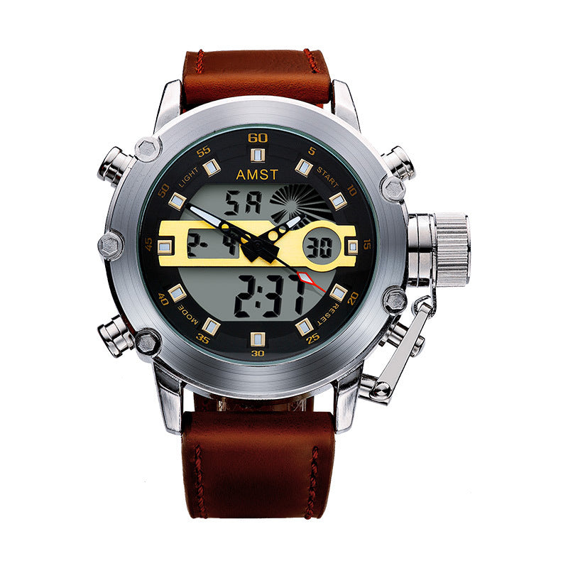 Montre électronique multifonctionnelle Casual Sports pour hommes