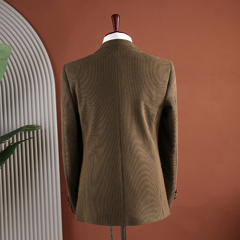 Blazer à deux boutons Casual style vintage avec Lapels Notch