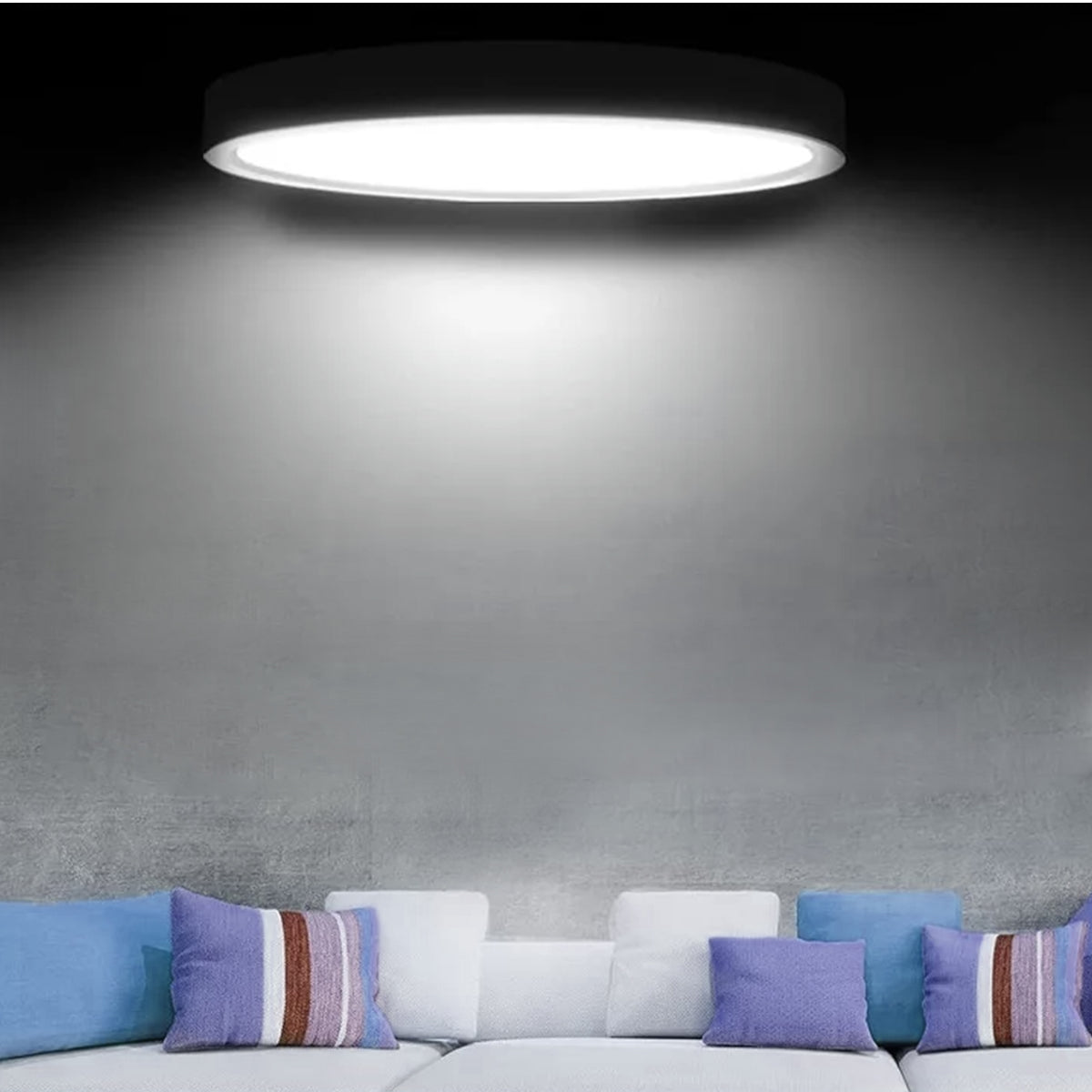 11.8 Inch White Ultra-Thin Ceiling Light 6500K LED Flush Mount Ceiling Light for Bedroom