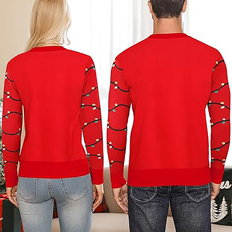 Sweater de Noël Jacquard à la vente chaude Un style de laid-back pour les couples