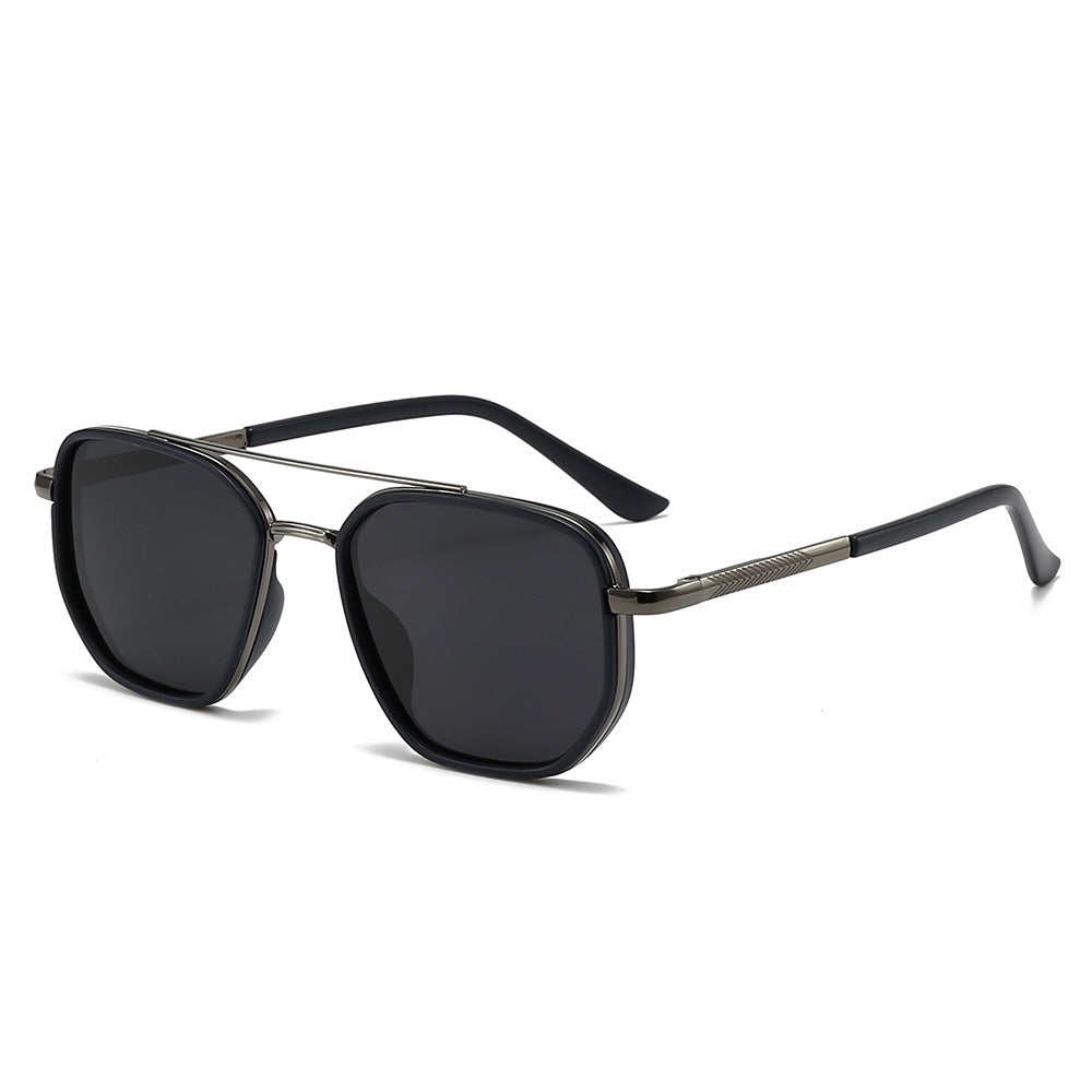 Lunettes de soleil en métal de style Chanel pour hommes
