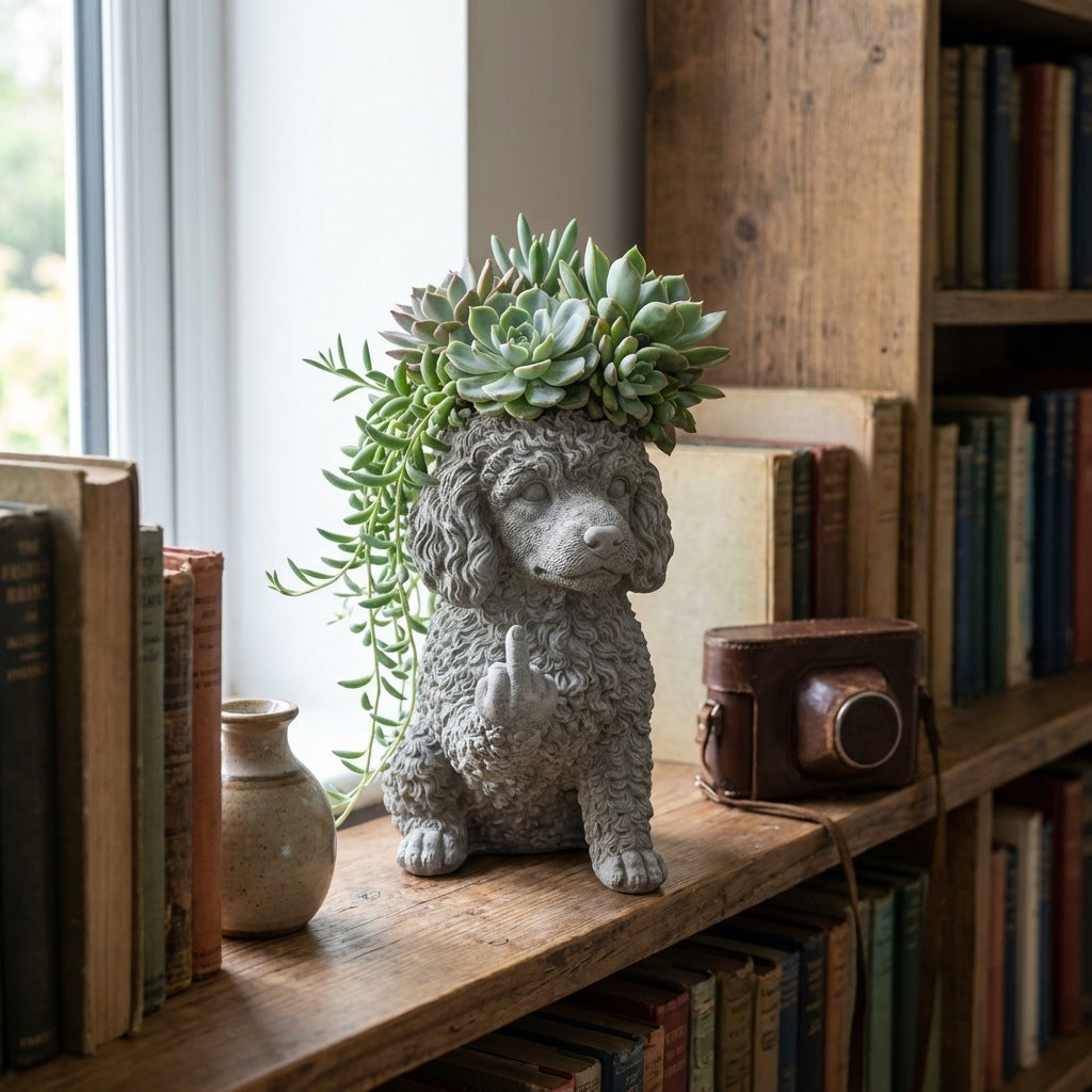 Pot de fleurs à doigts moyens pour animaux de métier de résine créative