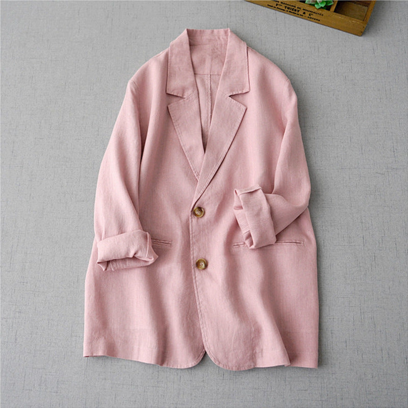 Robe professionnelle de couleur solide pour femme Élégante à manches longues Blazer