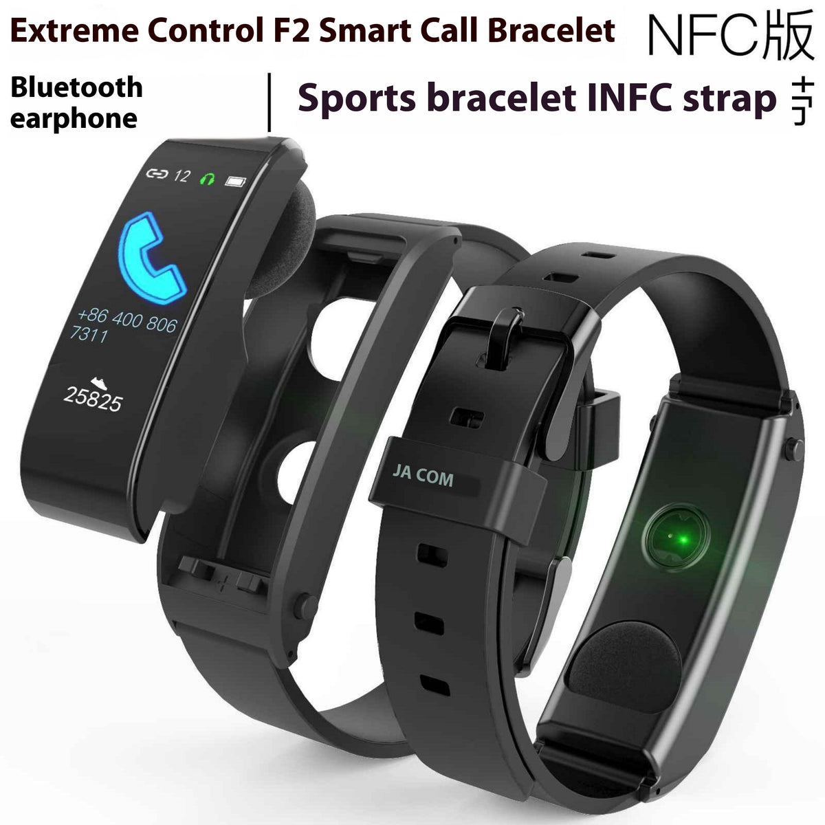 Bracelet de sport d'appel intelligent F2