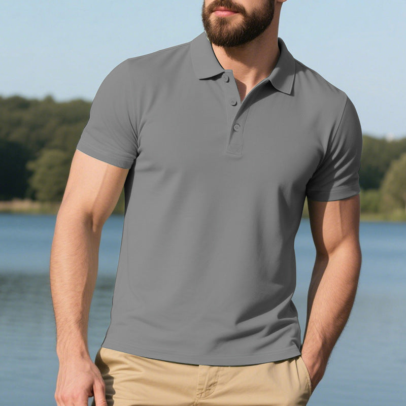 Chemise Homme Lapel POLO avec manches courtes