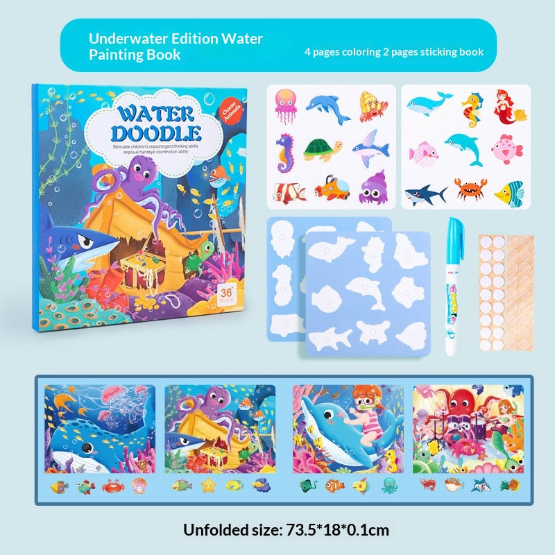 Enfants bricolage peinture à l'eau Doodle Puzzle Card