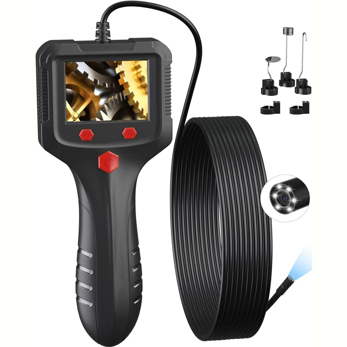 Caméra d'endoscope étanche HD double-Lens avec lumières intégrées