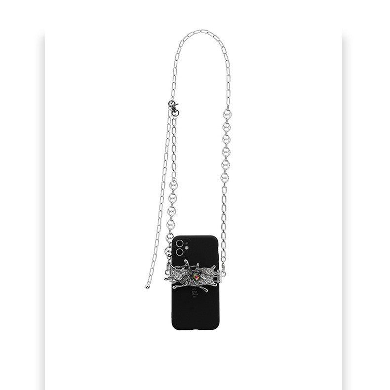 Charm téléphone portable Spider Moonstone Metal