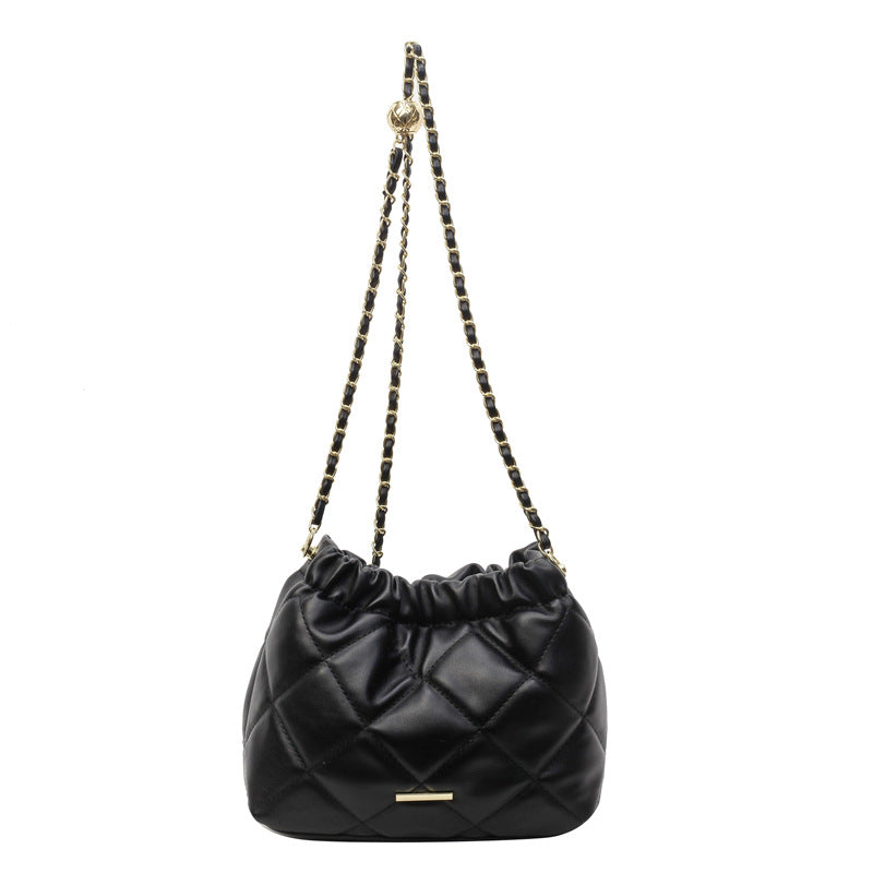 Fashion Femmes Casual Rhombus Sac à épaule Sac à la chaîne Messenger