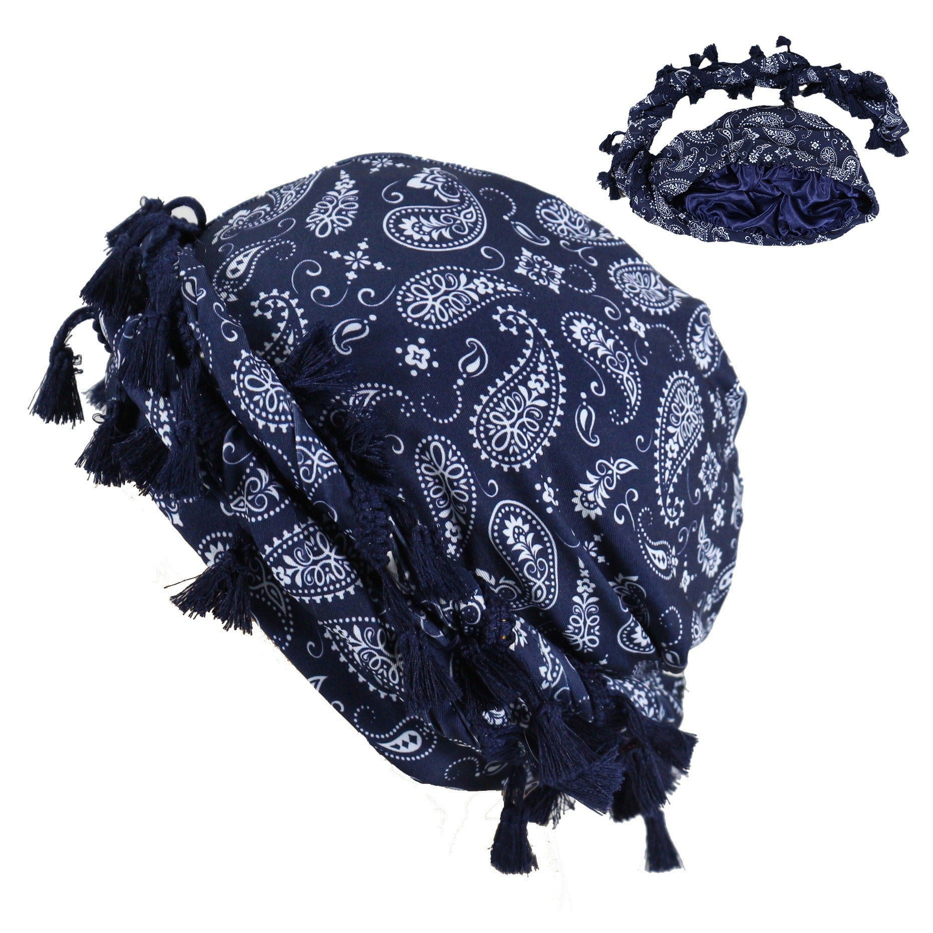 Sports de plein air Paisley Turban Hat Cashew Flower Print Turban Hip-hop Hip-hop Twist
